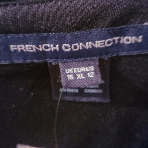 French Connection Black Sequin Long Sleeve Shirt Size 12 NWT (Style 71rbv) - Picture 6 of 7